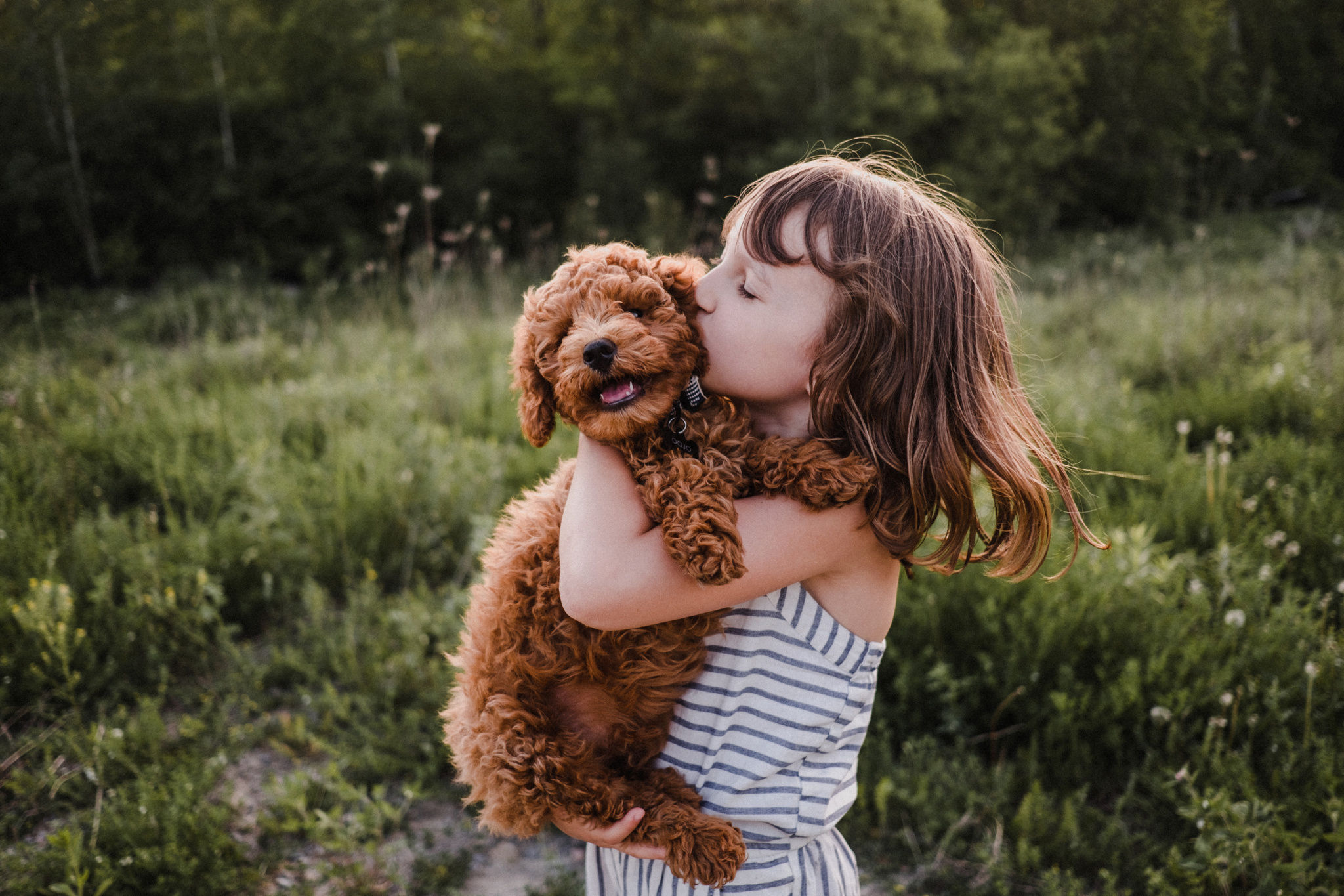 Jong meisje met hond 1035456488